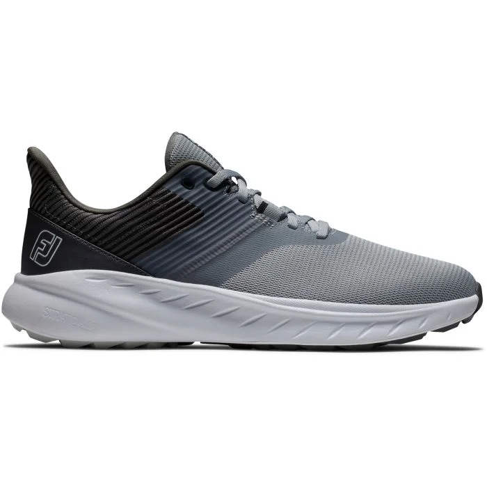 FootJoy Men's Flex Golf Shoes | Grey/Charcoal/White – Medium Width – Size 8.5 & 9.5 – Previous Season Style
