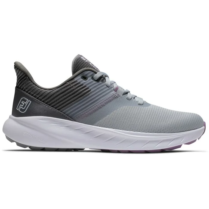 FootJoy Women's Flex Spikeless Golf Shoes | Grey / White / Purple – Medium Width – Previous Season Style – Size 5, 5.5 & 8.5