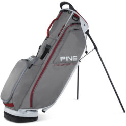 Image of 2026 Ping Hoofer Lite Stand Bag Pewter, Grey, Deep Red