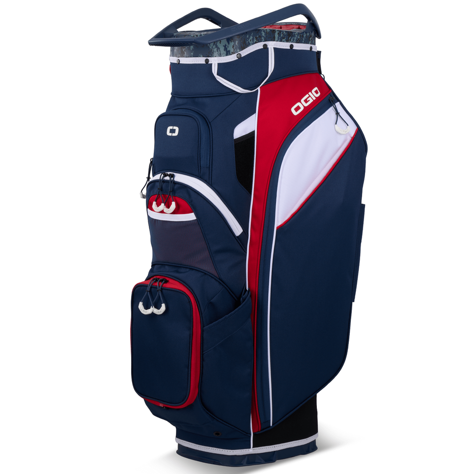 Ogio Silencer Cart Bag | Red / White / Blue (2026)