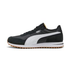 Image of 2026 Puma Men's Helsinki G Spikeless Golf Shoes Black Side Details