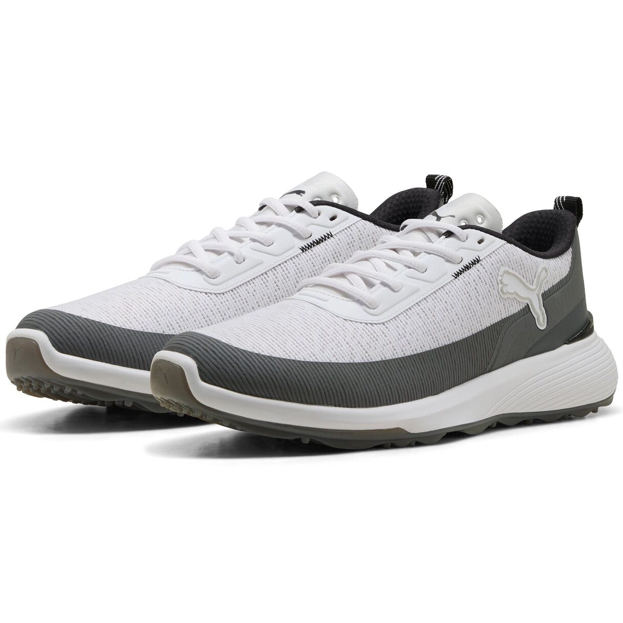 Puma Men's GRUVE SPORT Spikeless Golf Shoes | Puma White / Ash Gray
