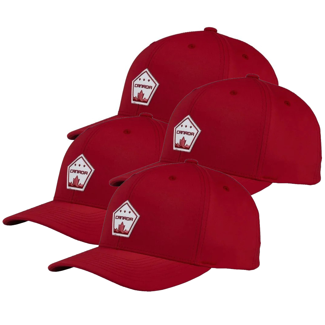 Callaway Patriot Canada Snapback Golf Hat | Red – 4 Pack