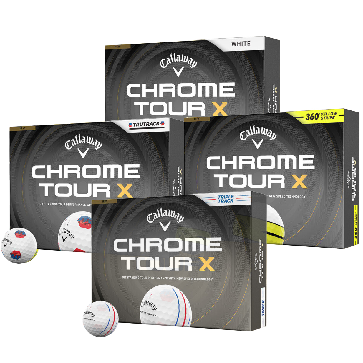 Callaway Chrome Tour X Series Golf Balls | 4 Dozen Balls (Buy 3 Get 1 Free)