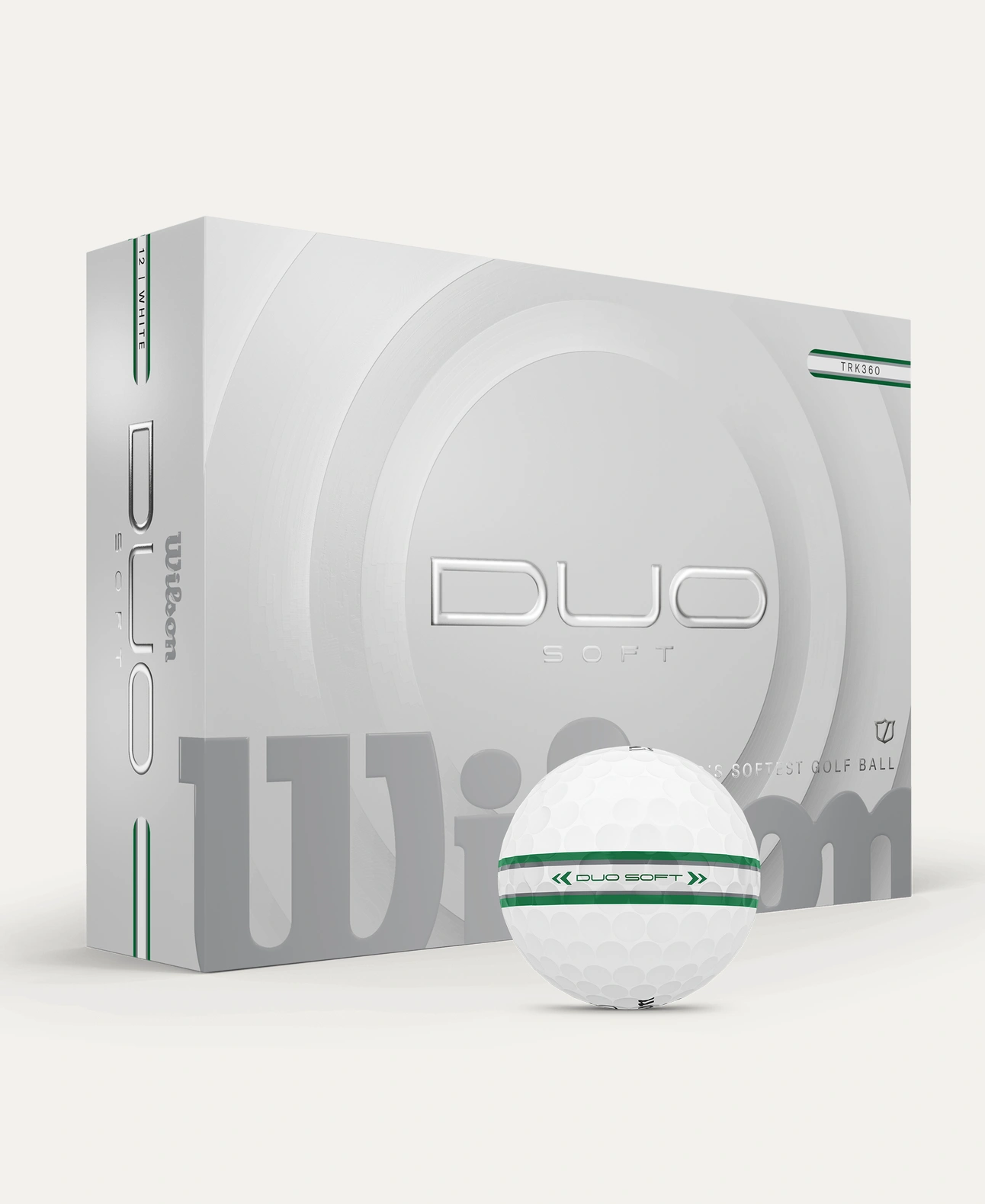 Wilson Duo Soft Golf Balls | White – Green TRK360 – Dozen Pack