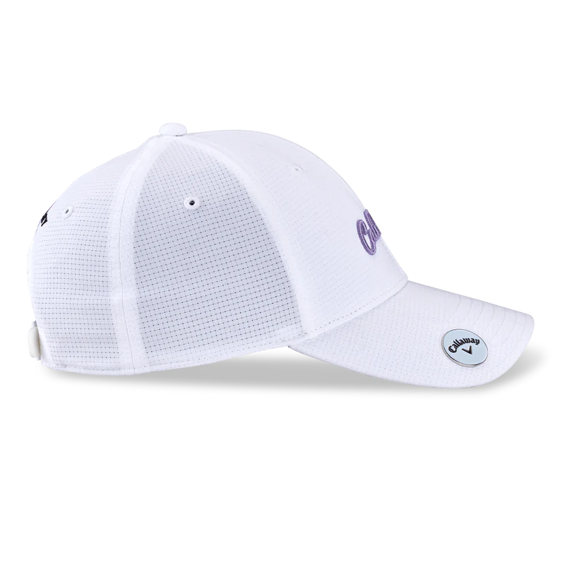 Callaway Women's Stitch Magnet Adjustable Golf Hat | White / Lavender – Previous Season Style (2024)