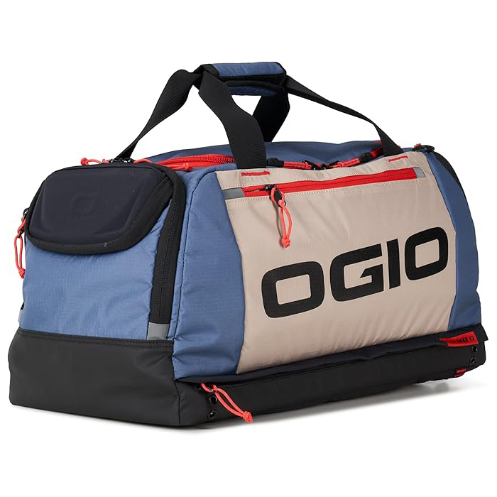 Ogio 45L Fitness Duffel Bag | Tan / Blue / Red – Previous Season Style