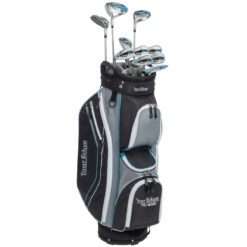Image of Tour Edge Lady Edge TE-200 Women's Complete Set Silver and Blue LEFT HAND