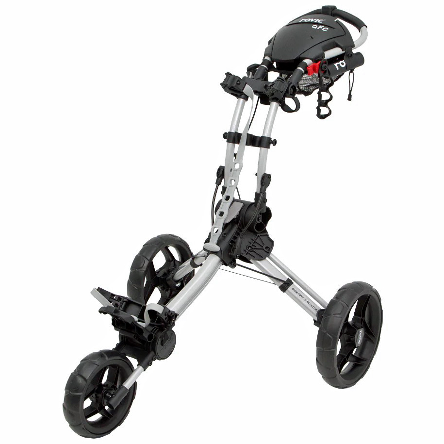 Rovic QFC Quick Fold Compact Golf Push Cart | Silver