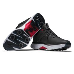 FootJoy Men's HyperFlex Golf Shoes | Black/White/Red - Wide Width