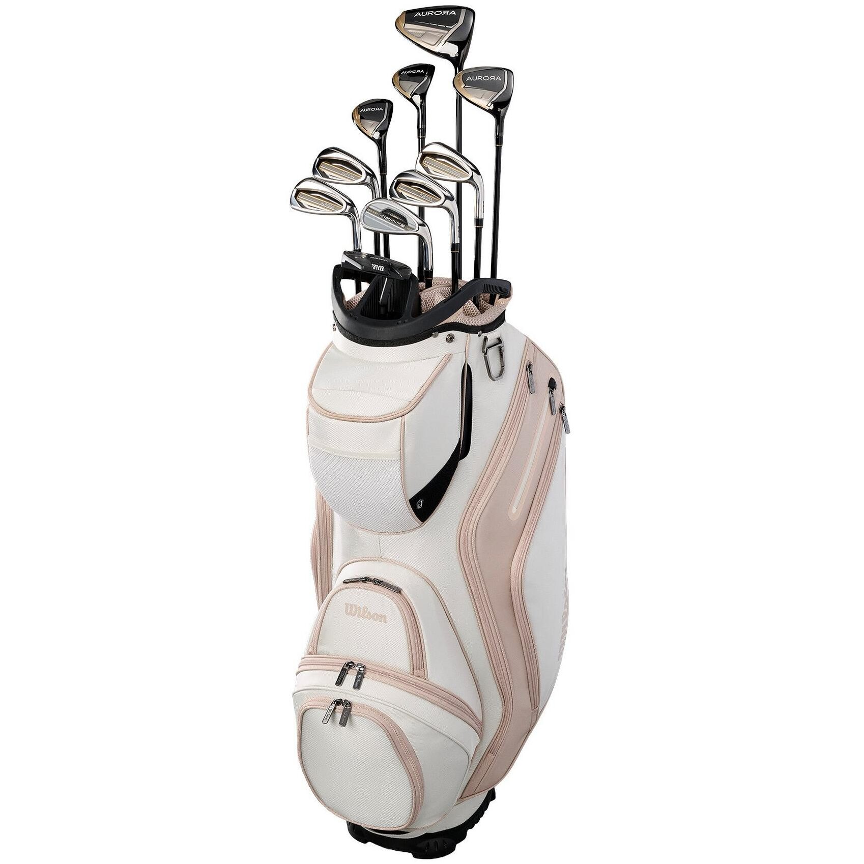 Wilson Women's Aurora 10-Piece Cart Bag Package Set | RIGHT HAND – Standard Length 5'3″ to 5'9″