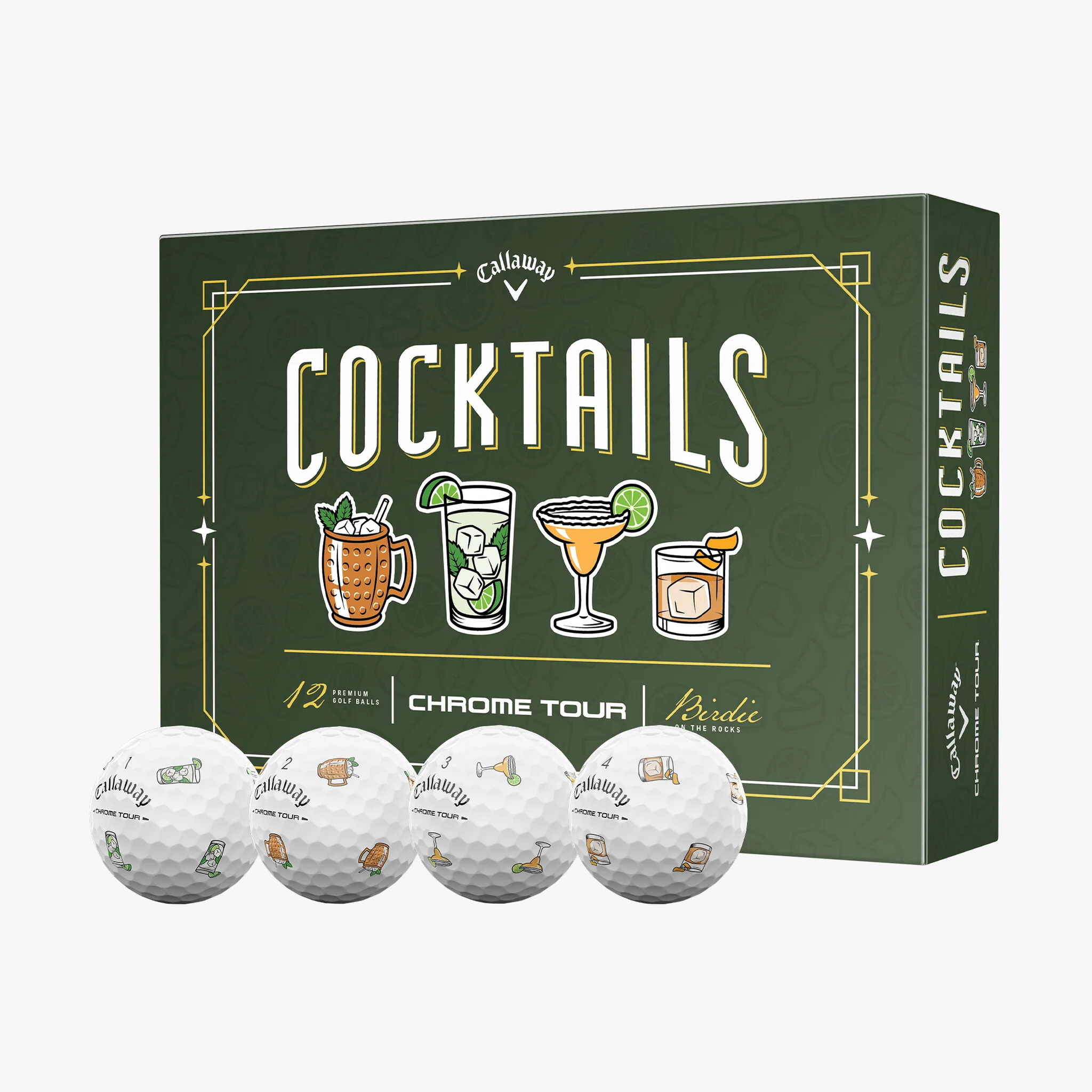 Callaway Chrome Tour Cocktails Golf Balls | White – Dozen Pack – Limited Edition (2026)
