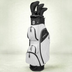 Image of 2026 LEFT HAND Nancy Lopez Women's Signature 19 Piece Cart Bag Package Set White Canvas