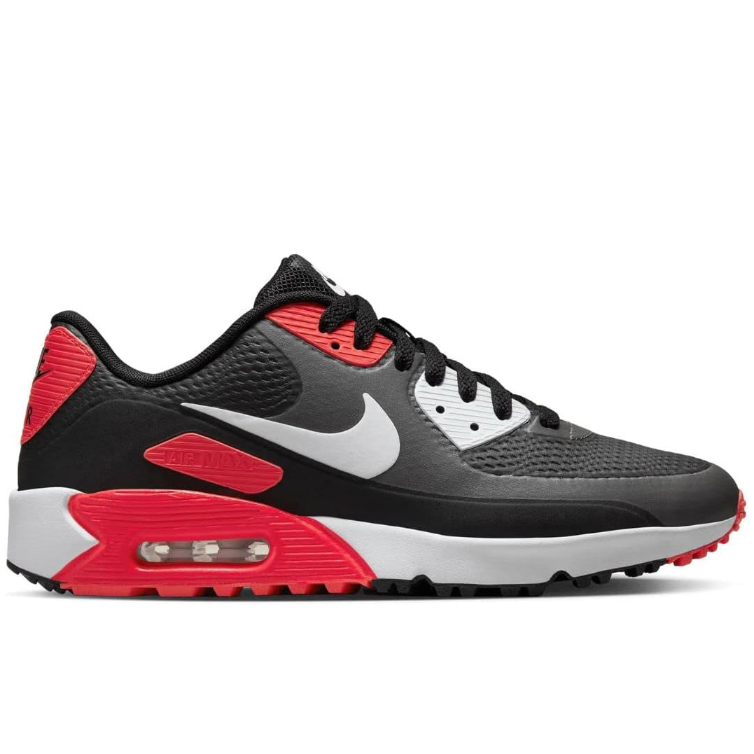 Nike Air Max 90 G Spikeless Golf Shoes | Iron Grey / White / Black / Infrared – Size 9.5 & 10