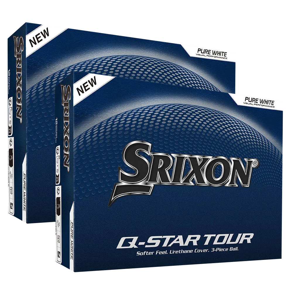 Srixon Q-Star Tour Golf Balls | White – 2 Dozen