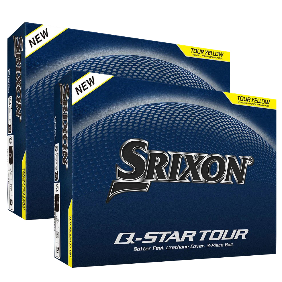 Srixon Q-Star Tour Golf Balls | Yellow – 2 Dozen