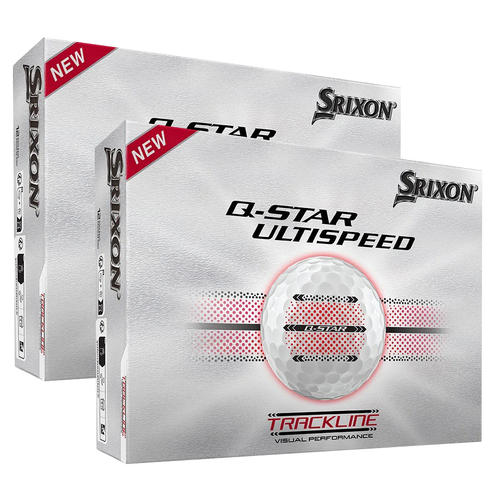 Srixon Q-Star Ultispeed Golf Balls | Trackline – White – 2 Dozen