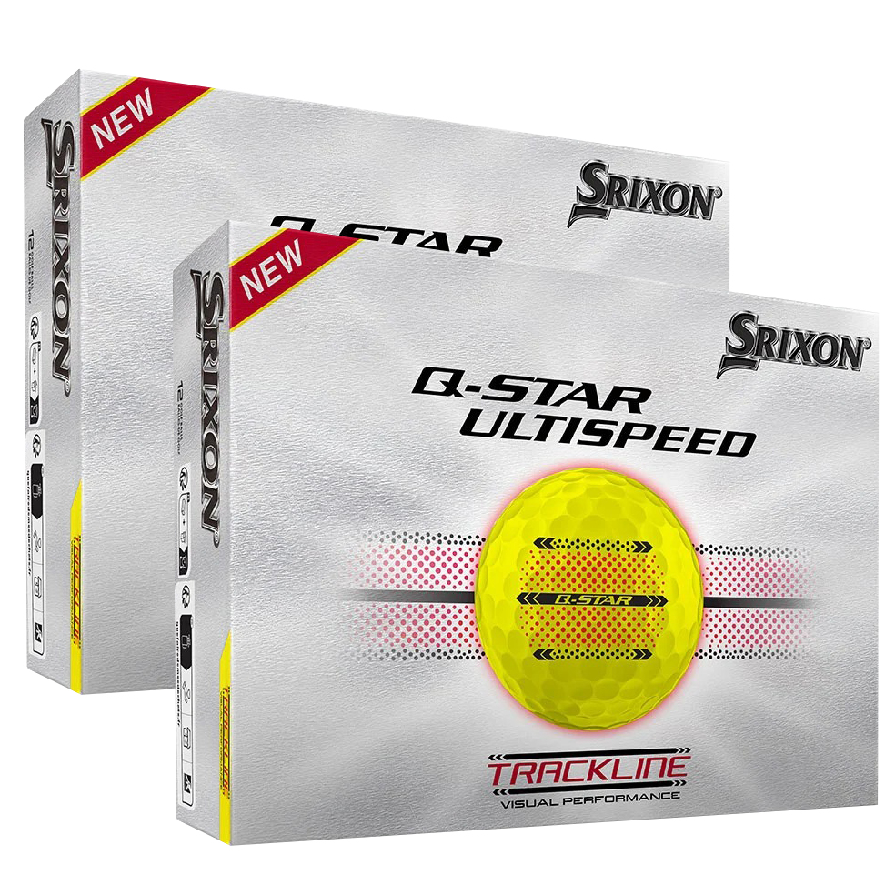 Srixon Q-Star Ultispeed Golf Balls | Trackline – Yellow – 2 Dozen