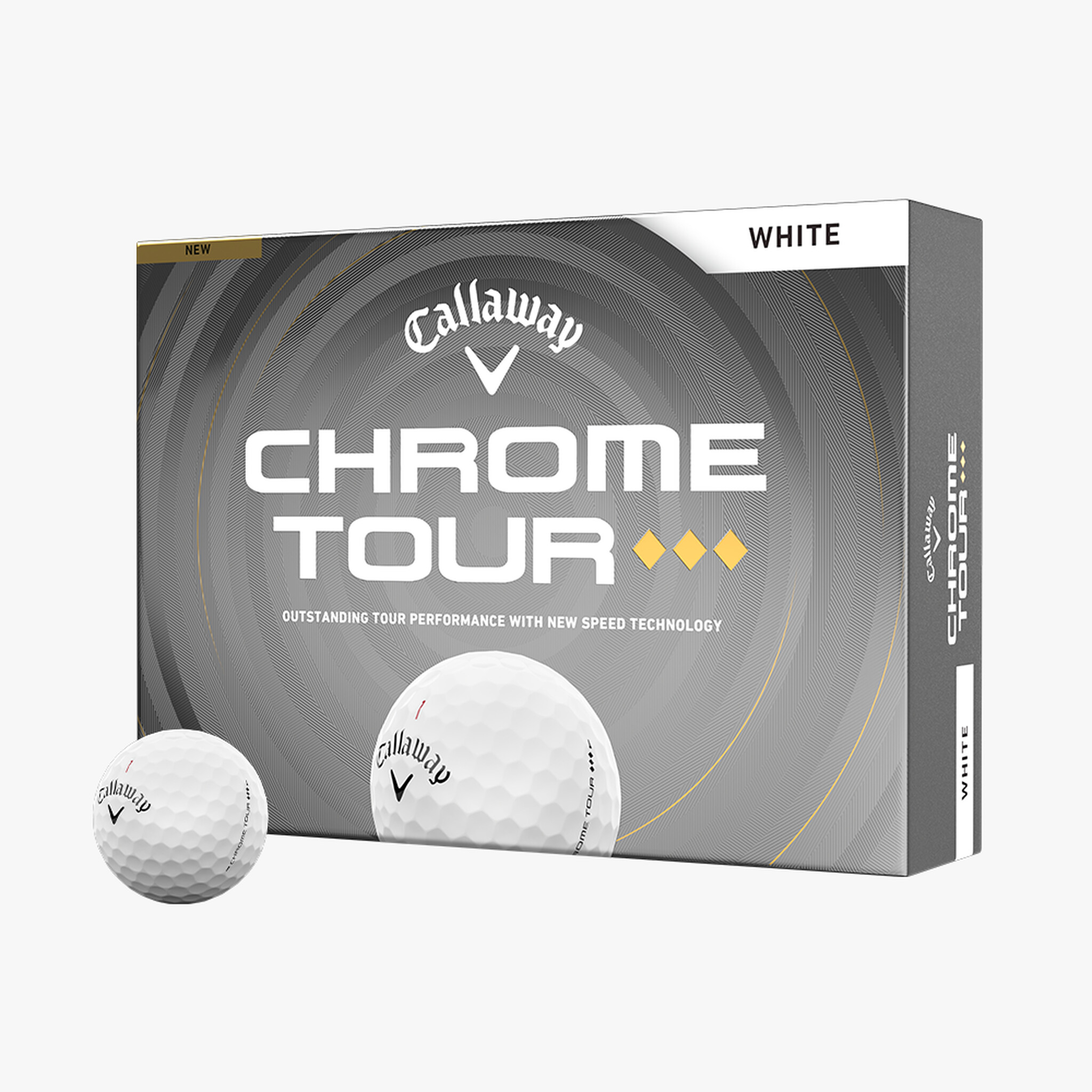 Callaway Chrome Tour Triple Diamond Golf Balls | White – Dozen Pack (2026)