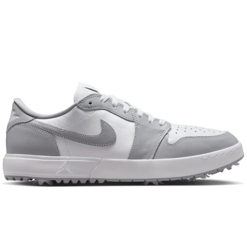 Nike Air Jordan 1 Low Spiked Golf Shoes | Wolf Grey / White