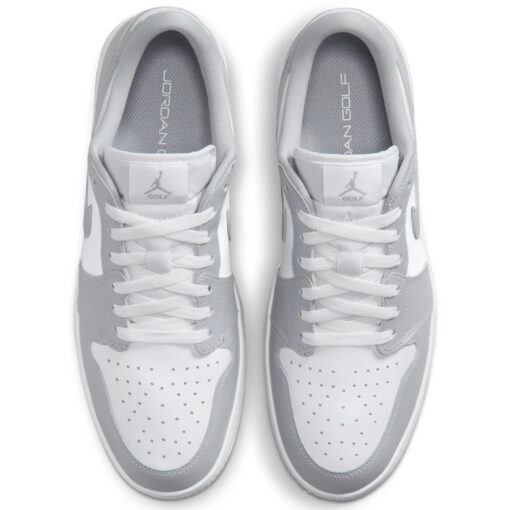 Nike Air Jordan 1 Low Spiked Golf Shoes | Wolf Grey / White