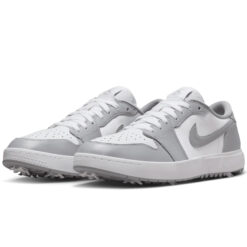 Nike Air Jordan 1 Low Spiked Golf Shoes | Wolf Grey / White
