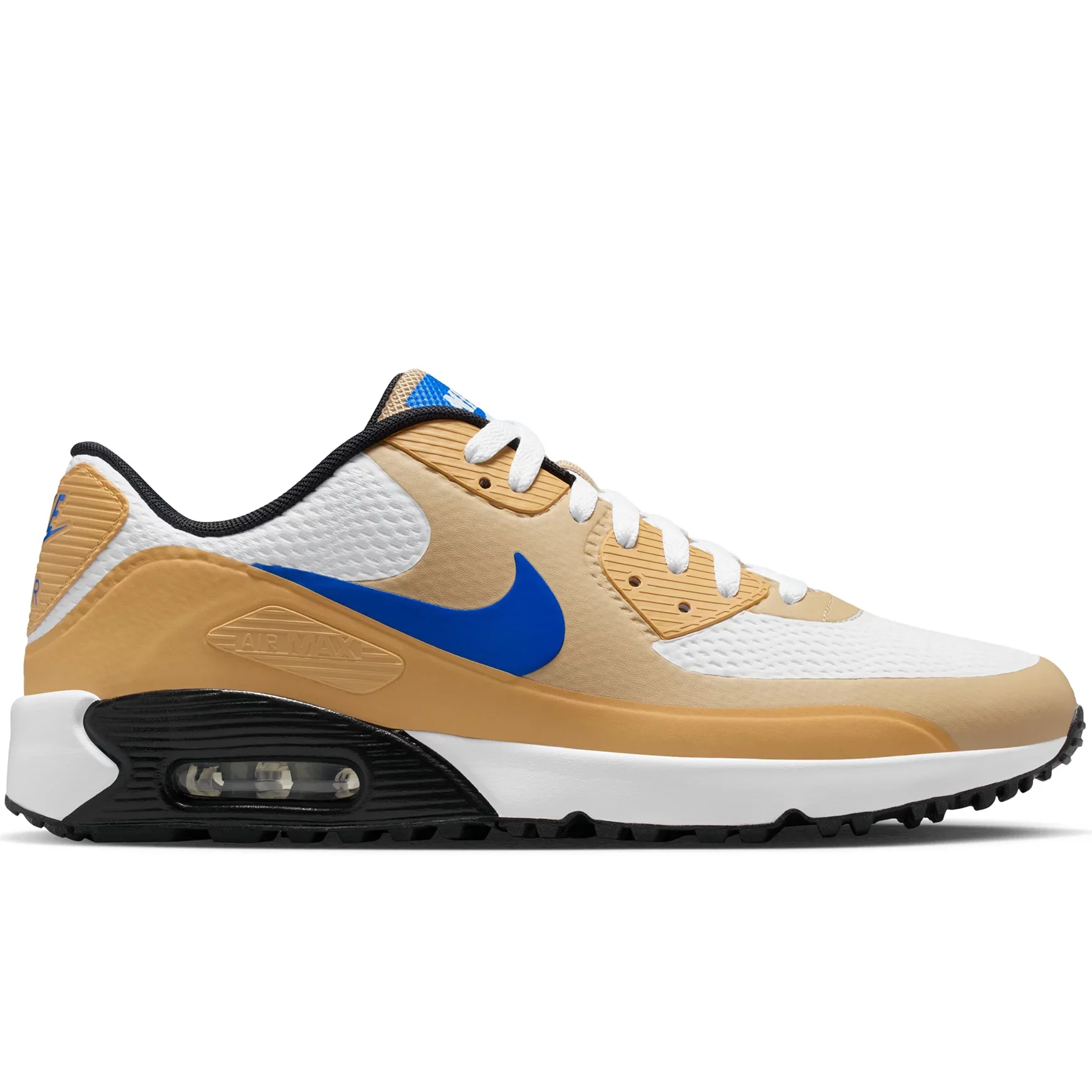 Nike Air Max 90 G Spikeless Golf Shoes | White / Game Royal / Linen